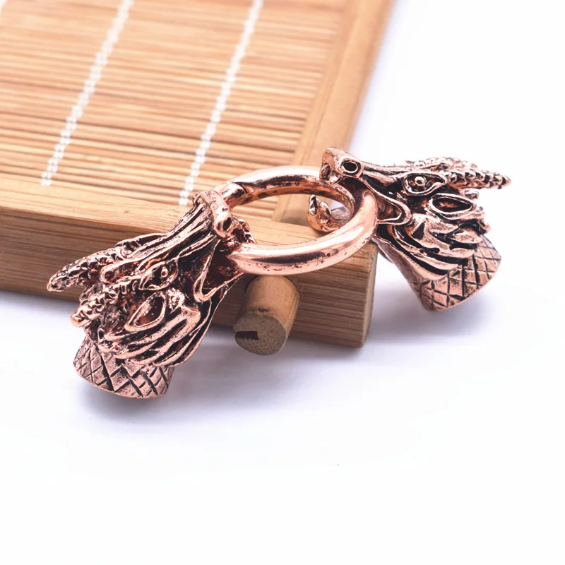 1 set  Retro Dragon head Clasps for Bracelet end connection fastener DIY Jewelry Making Inner Size 8mm