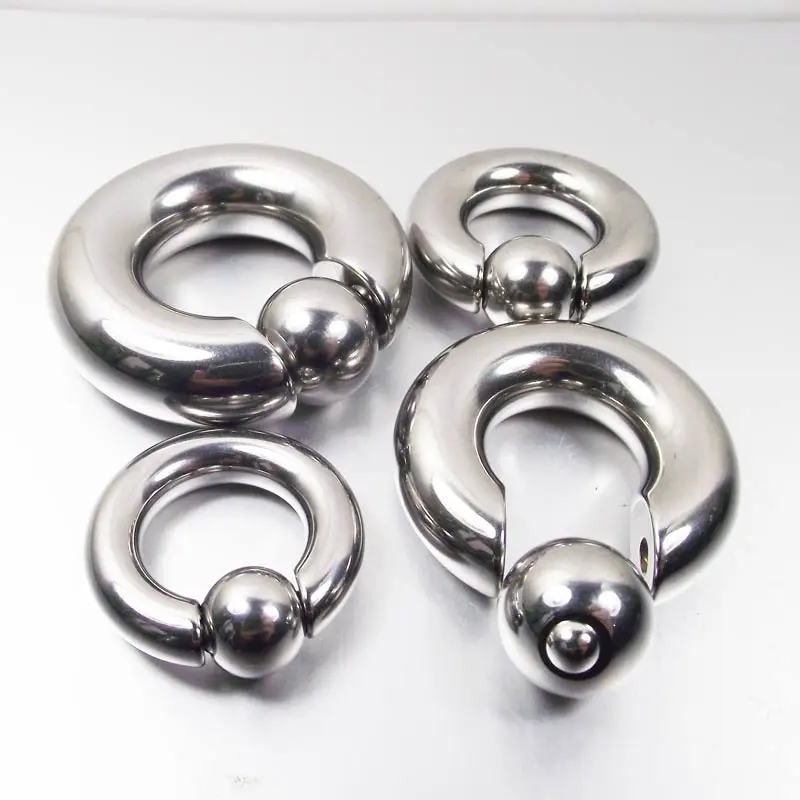 1 Piece Large 316L 6mm 8mm 10mm Stainless Steel Captive Hoop Rings Ear Plug Body Piercing Jewelry