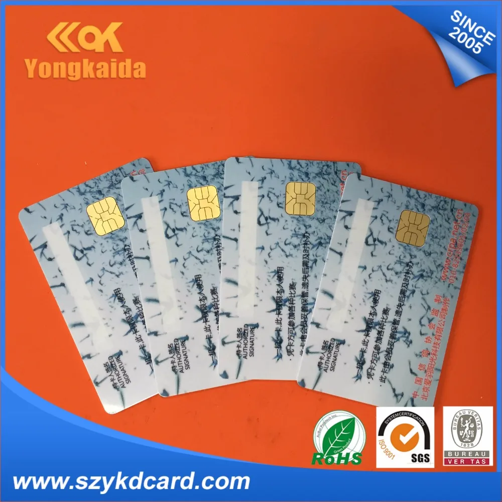 Yongkaida-carte intelligente de contact | ISO7816 ATMEL24C16, 500 pièces/lot, carte imprimée en PVC