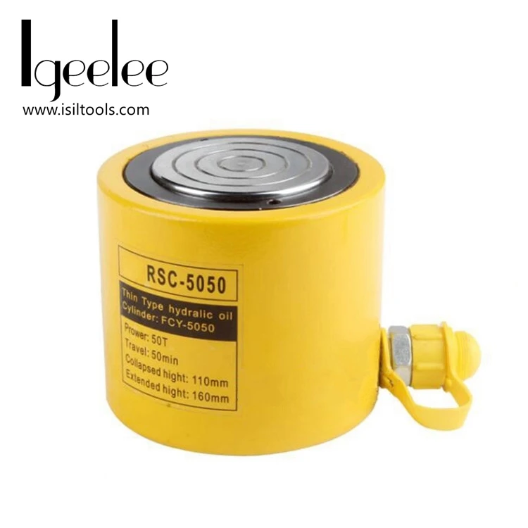 IGeelee Low recommande des intervalles hydrauliques RSC-5050 le cric hydraulique avec le tonnage de 50T, voyage de travail de 50mm