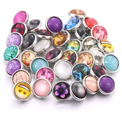 10pcs/lot 12mm 18mm Snap Buttons for Snap Button Jewellery Mixed Cartoon Ginger Charms Fit Snaps Button Bracelet Bangle