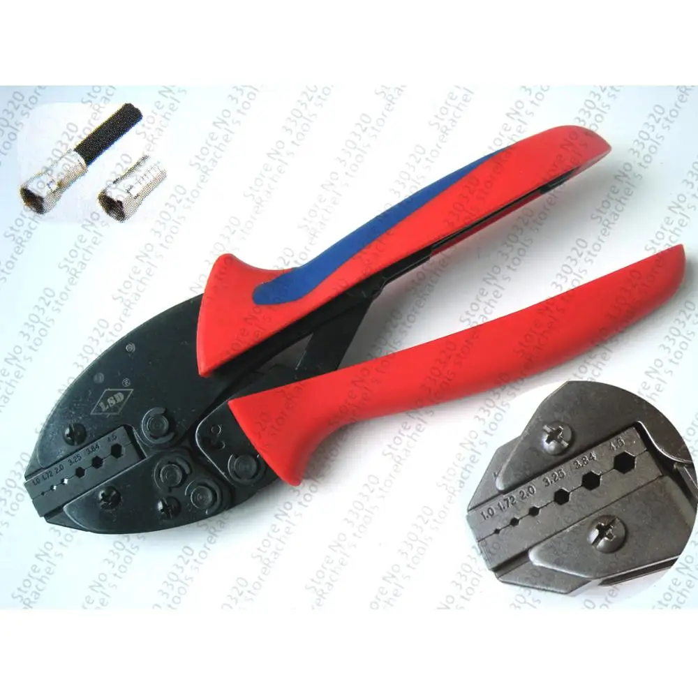 Coaxial crimping tool for coax,fiber optic cable connectors RG122,RG174 to RG316 hexagon after crimp hand pliers S-1741