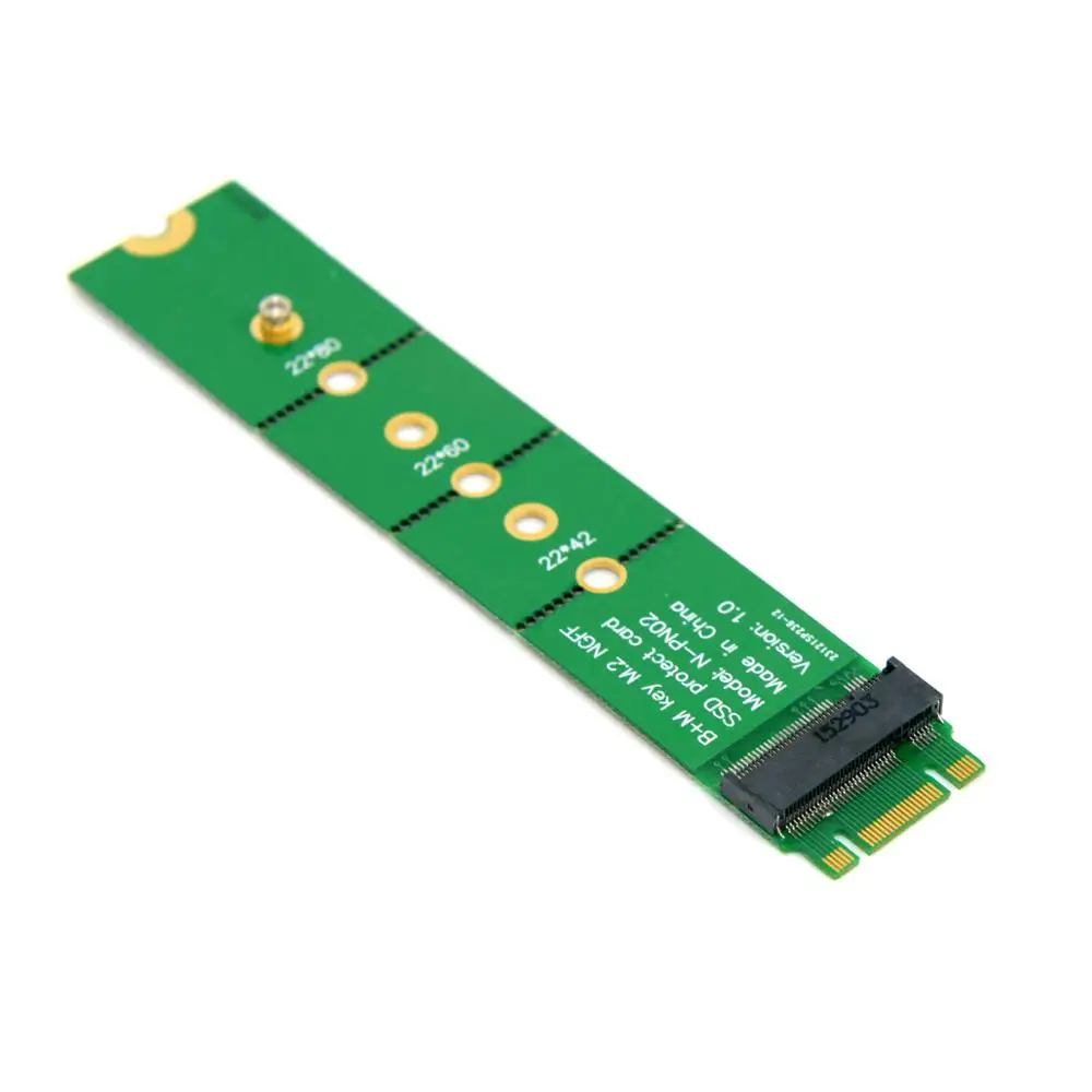 PCI-E 2 Lane M.2 B+M key NGFF 42mm 60mm 80mm SSD Male to Female Extension Adapter Add on Cards PCBA