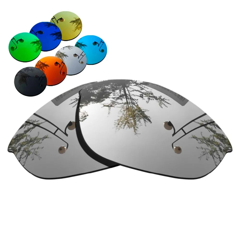 

100% Precisely Cut Polarized Replacement Lenses for Half Jacket Sunglasses Chrome Mirrored Coating Color- Choices