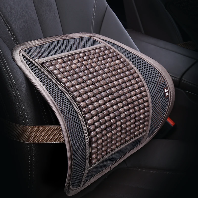Car Seat Waist Cushion Office Chair Massage Back Lumbar Support Mesh Cushion Pad Black Mesh Back Lumbar Cushion for Car Driver