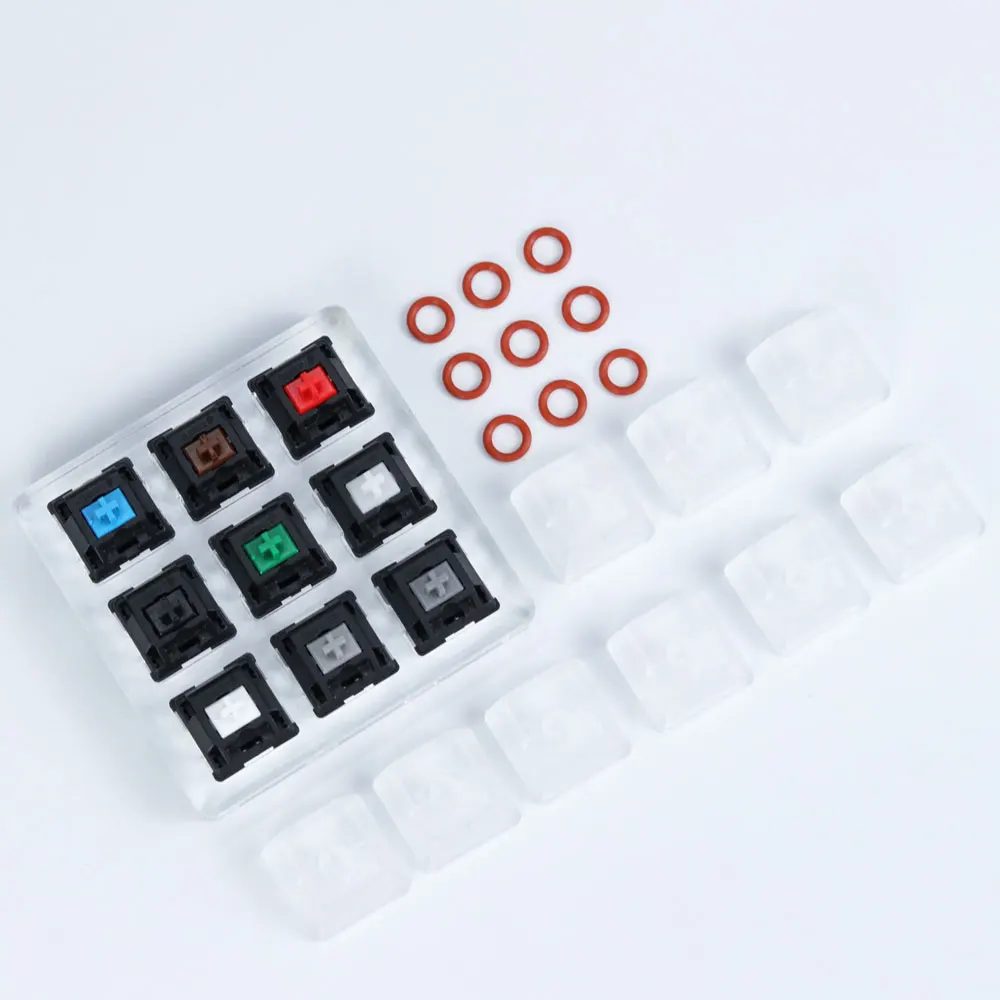 Switch Tester cherry kailh gateron Gazzew switches Sampler Mechanical Keyboard  acrylic base Translucent Keycaps Testing Tool