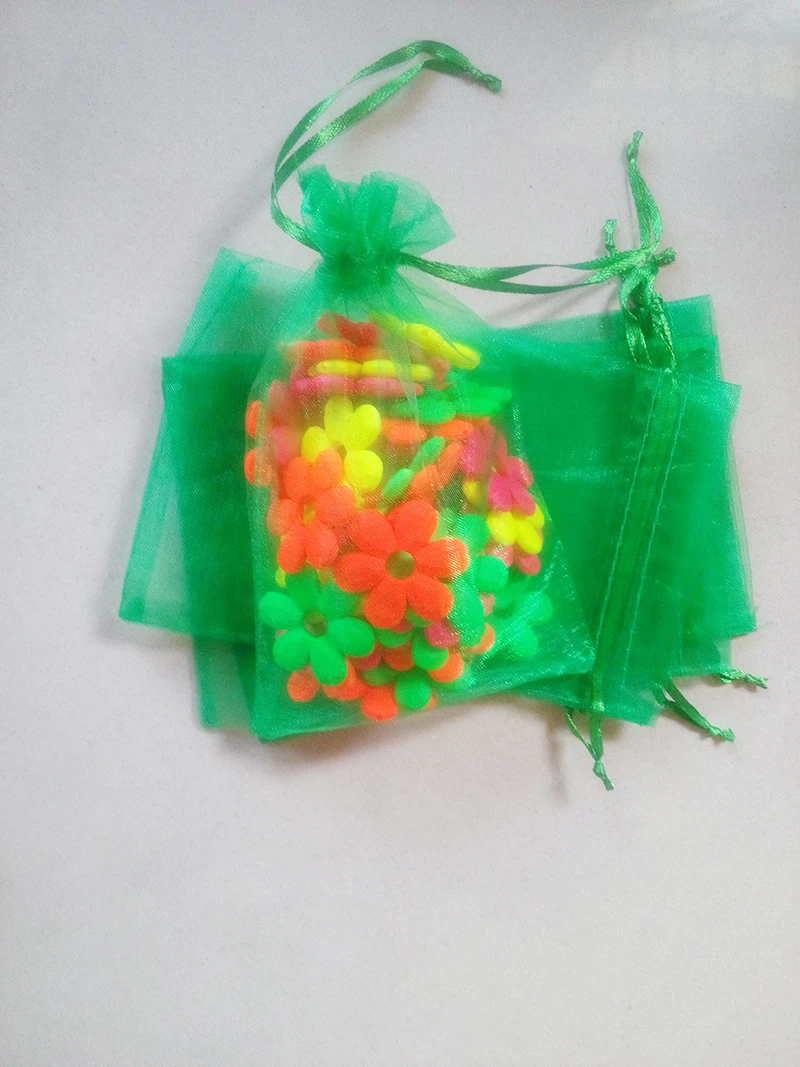 

1000pcs Grass green organza gift bags 13x18cm party bags for women event wed Drawstring bag Jewelry Display Bag diy accessories