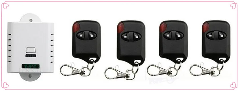 

85V 110V 120V 220V 250V 1CH Wireless Remote Control Switch 1*Receiver +4* cat eye Transmitters for Appliances Gate Garage Door