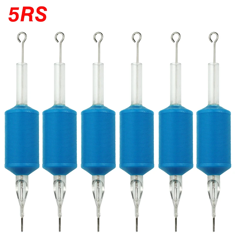 

OPHIR 6PCS/Lot 5RS Tattoo Nozzle Needles Blue Disposable Tattoo Tube Tips with Nozzle Needles Grip _TA111(5RS)-6x