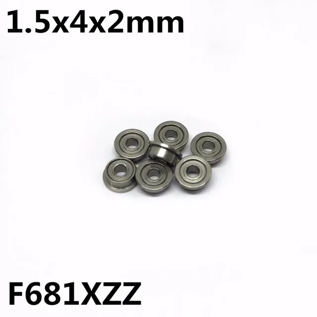 10 sztuk F681XZZ 1,5x4x2 mm Łożyska kołnierzowe Łożysko kulkowe zwykłe Wysokiej jakości F681X