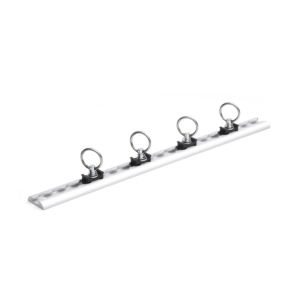 50CM L-Track Airline Rail with Single Stud Fitting Tie Down Anchor Quick Release Ring Spring Bolt Airline Track 19.6Inches