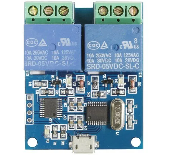 

LCUS-2 type dual channel 2-way USB relay module USB intelligent control switch