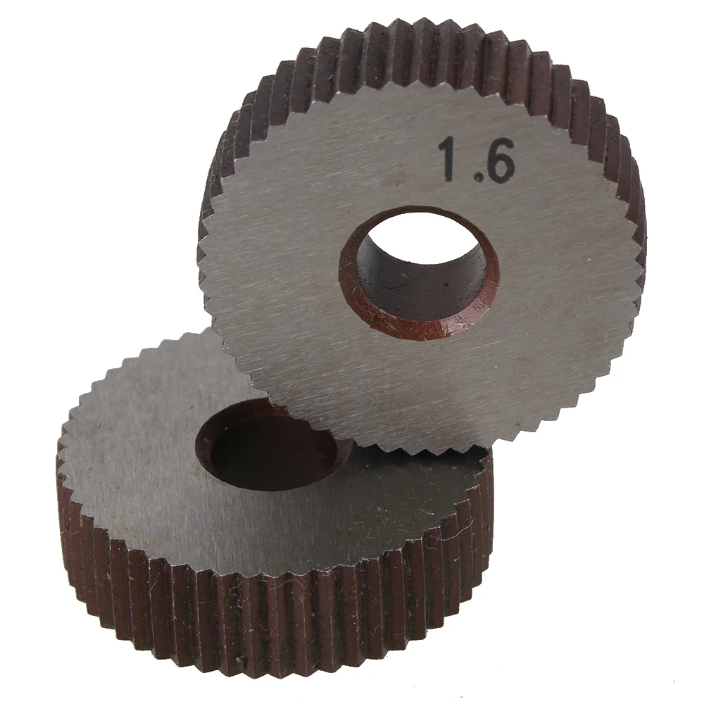 

2Pcs Straight grain 1.6mm Gear Hob Wheel knurl HSS wheel Knife Knurled Lathe Embossing wheel Machine Tools Accessories