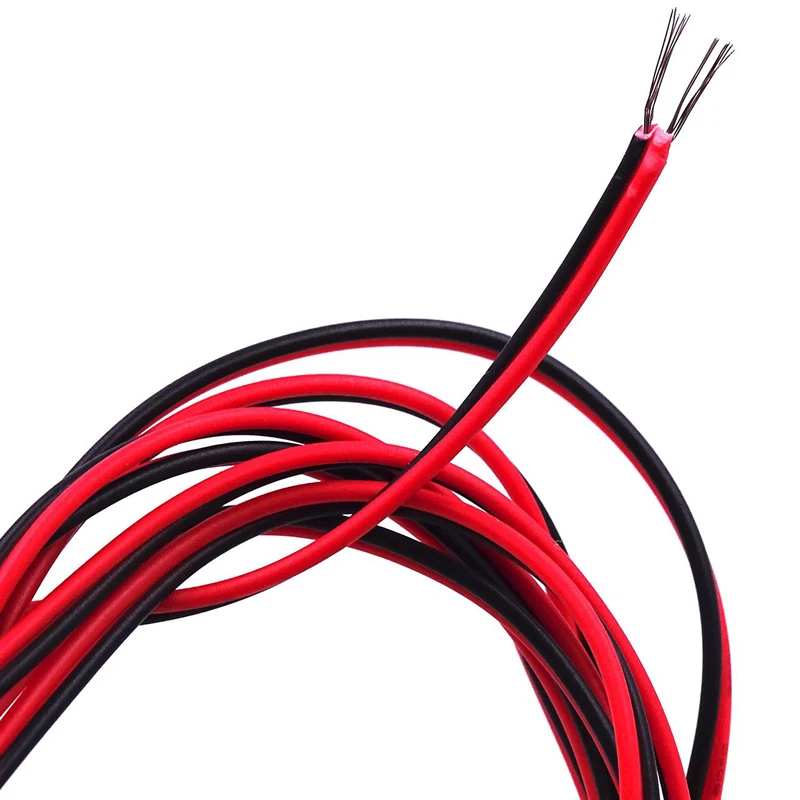 100m UL2468 Doubling Wire 18AWG 20AWG 22AWG 24AWG 26AWG Black&Red 2-Pin Tinned copper wire solder cable