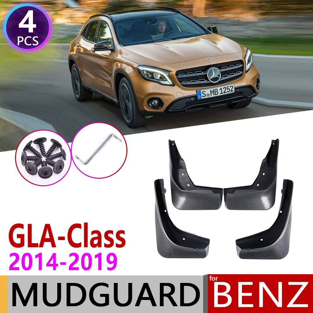 Mudflap for Mercedes Benz GLA Class X156 2014~2019 180 200 220 250 260 45 AMG Fender Mud Guard Splash Flap Mudguard Accessories