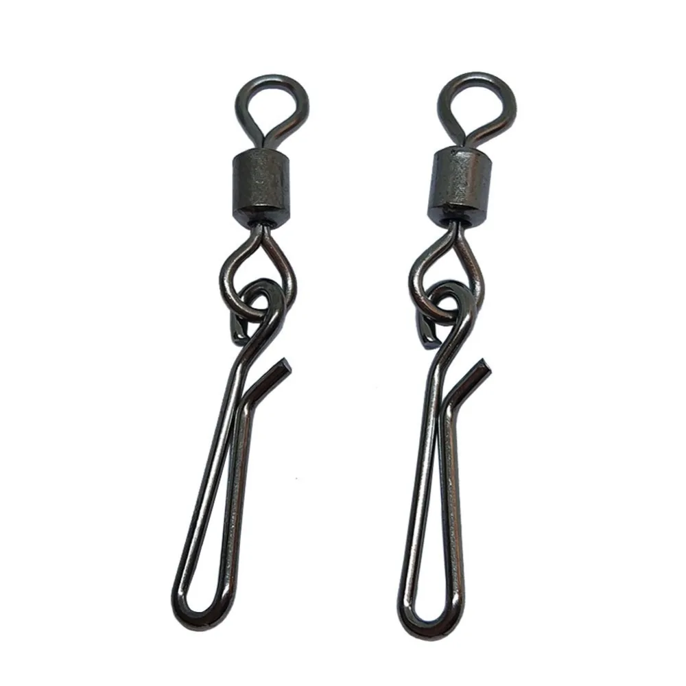 200/500/1000PCS Fishing Swivels Snap Stainless Quick Change Hanging Snap Carp Fishing Tackle Fishhooks Fly Fishing Connector