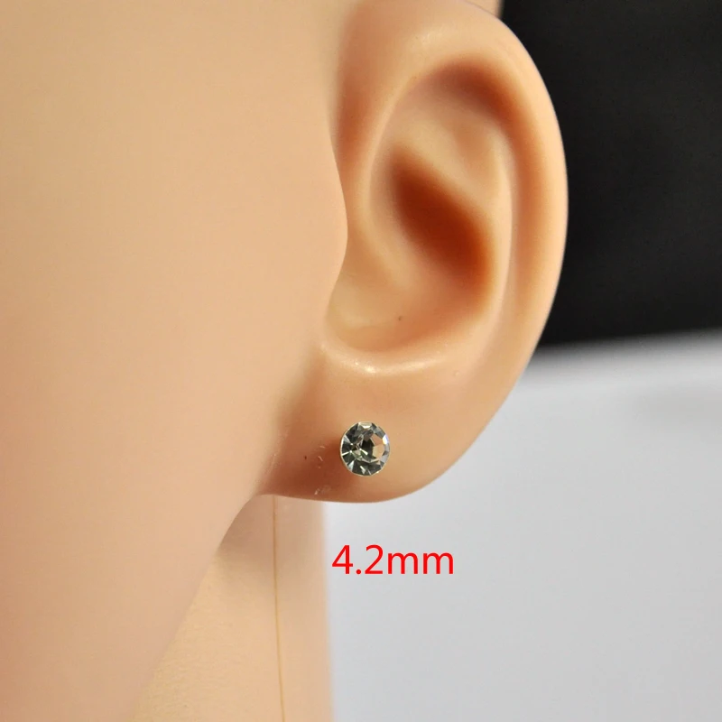 1Set  36Pair Women Rhinestone Zircon Stud Earrings 316L Stainless Steel For Woman Fashion Jewelry Wholesale Bulk Lots