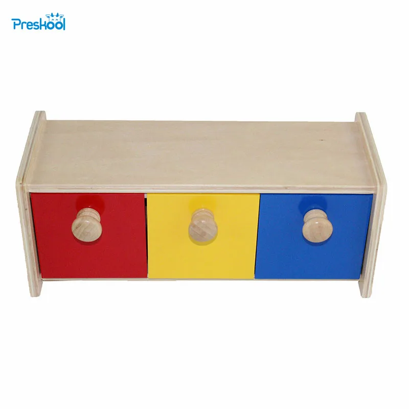 

Montessori Infant Kids Toy Baby Wood Colorful Drawer Box Learning Educational Preschool Training Brinquedos Juguets 24 months