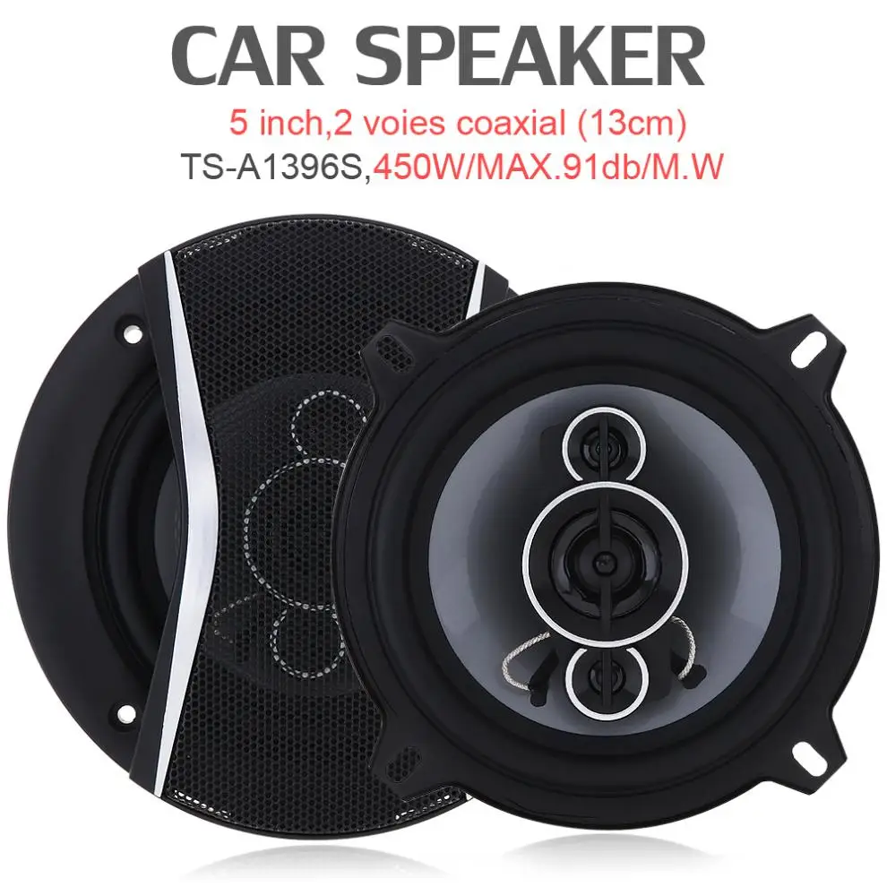 2pcs 5 Inch 450W Car Coaxial HiFi Speaker Vehicle Door Auto Audio Music Stereo Full Range Frequency Car Speakers Loudspeaker