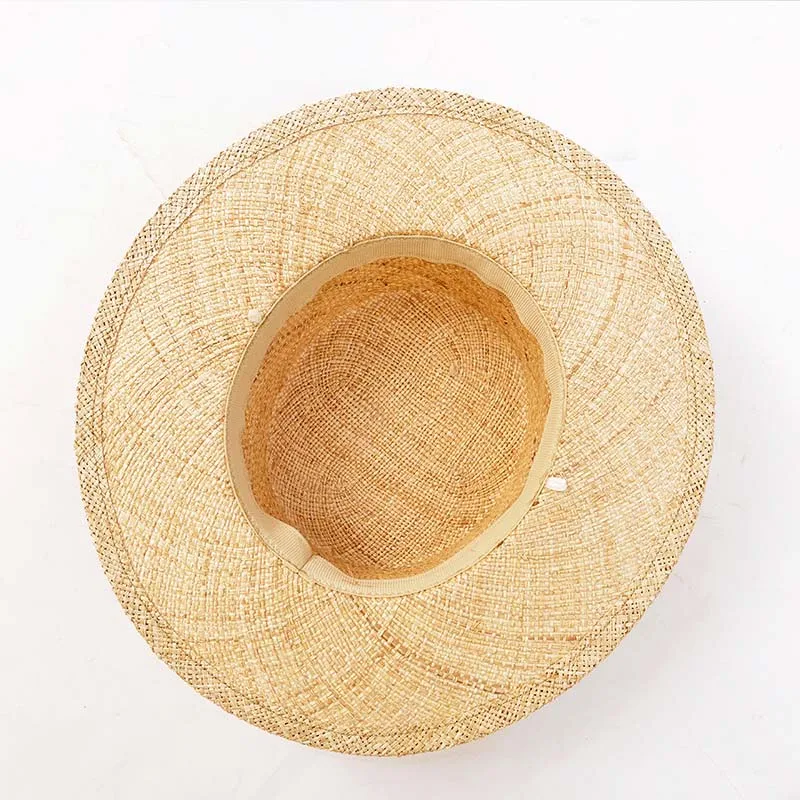 Wholesale Natural Treasure Grass Straw Hats Wide Brim Sun Hats for Women Summer Beach Hat Popular Millinery Hat Base Boater Cap