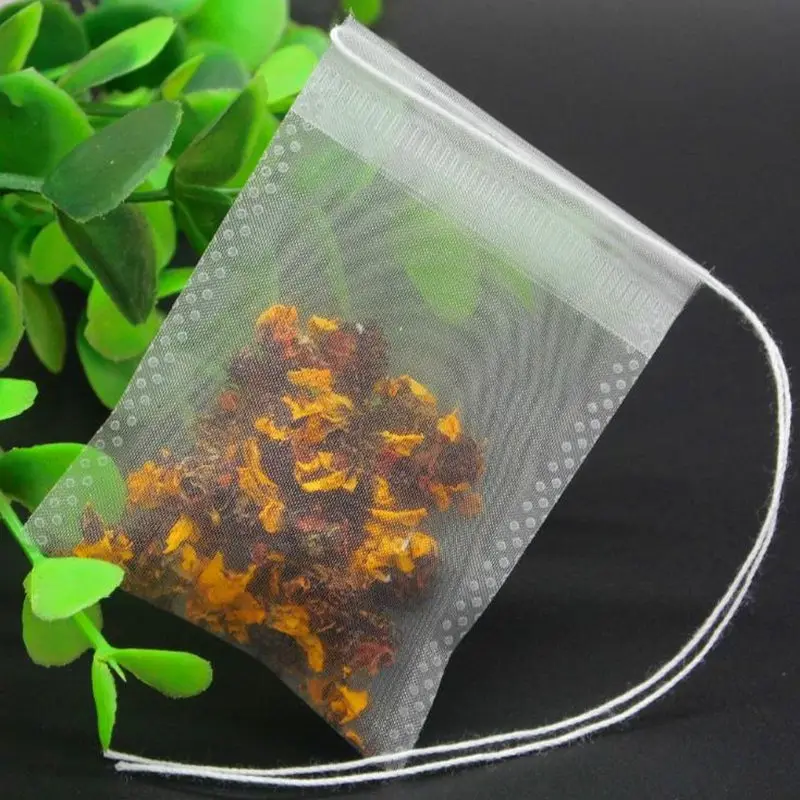 Nylon Empty Tea Bags Filter Paper Filter Bag For Cup Network Type Empty Bag 7*9cm for Herb Loose Tea Strainers F20173277