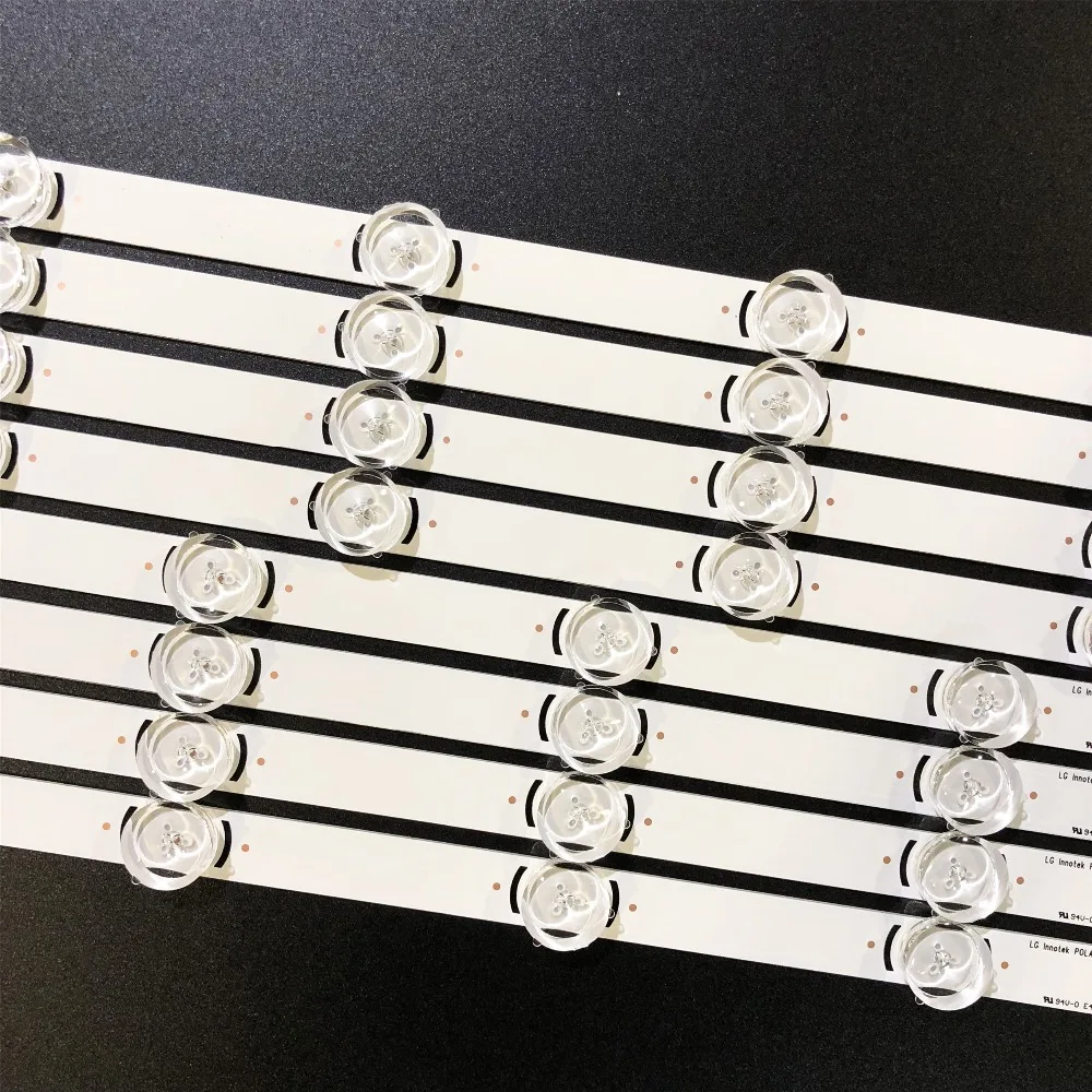 8PCS new 9LED STRIP 39LN5300 39LN5100  INN0TEK POLA 2.0  39LA620S for 39INCH