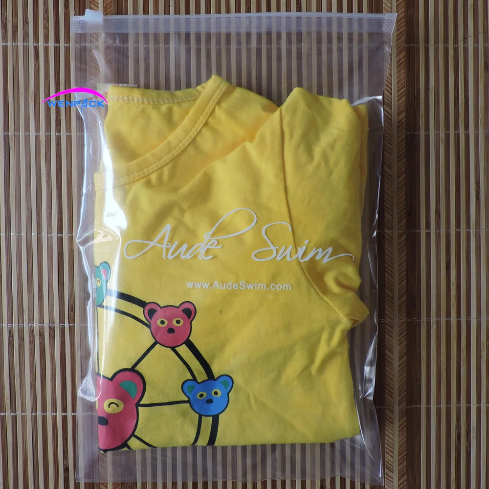 Plastic Gift Opp Bag, Custom Printed Logo, Zipper and Zip Lock, 30x40cm