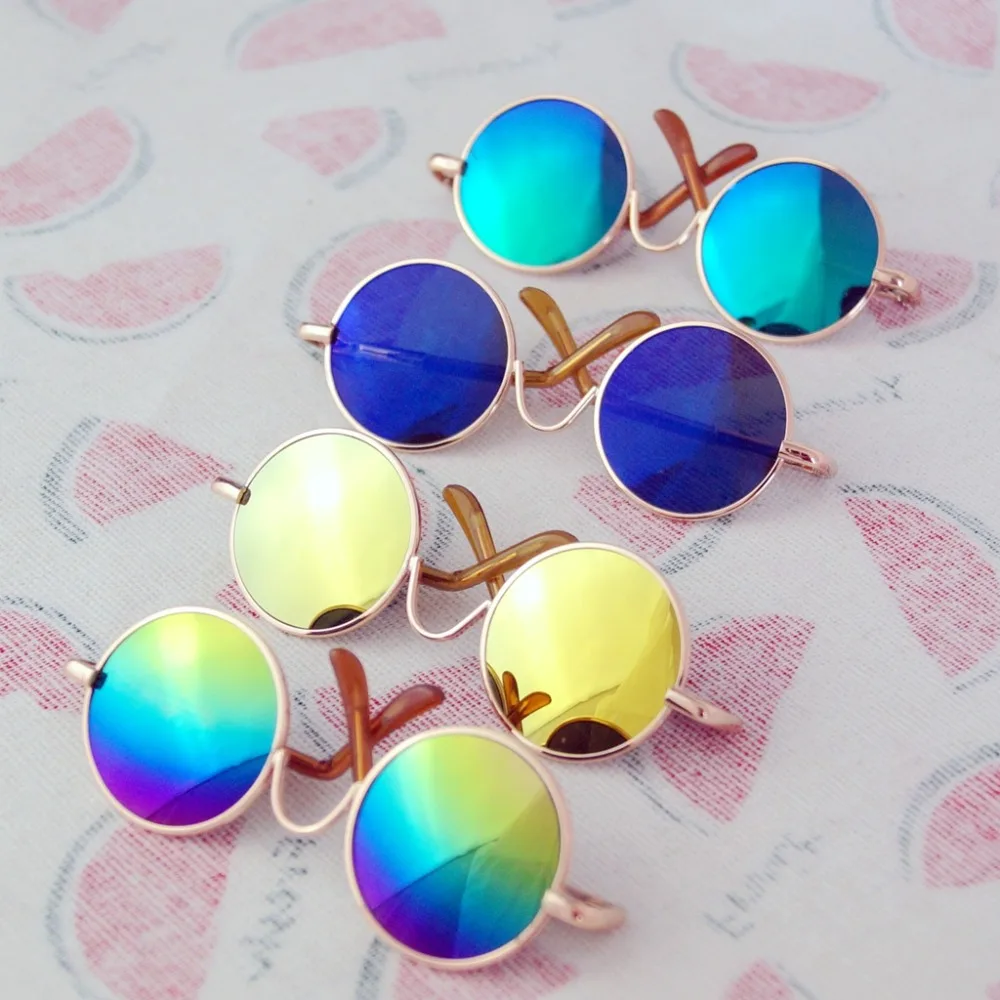 

Colors Cute Round Sunglasses Glasses Bookman Prop For 1/6 12" Blyth e Doll Free Shipping HEDUOEP