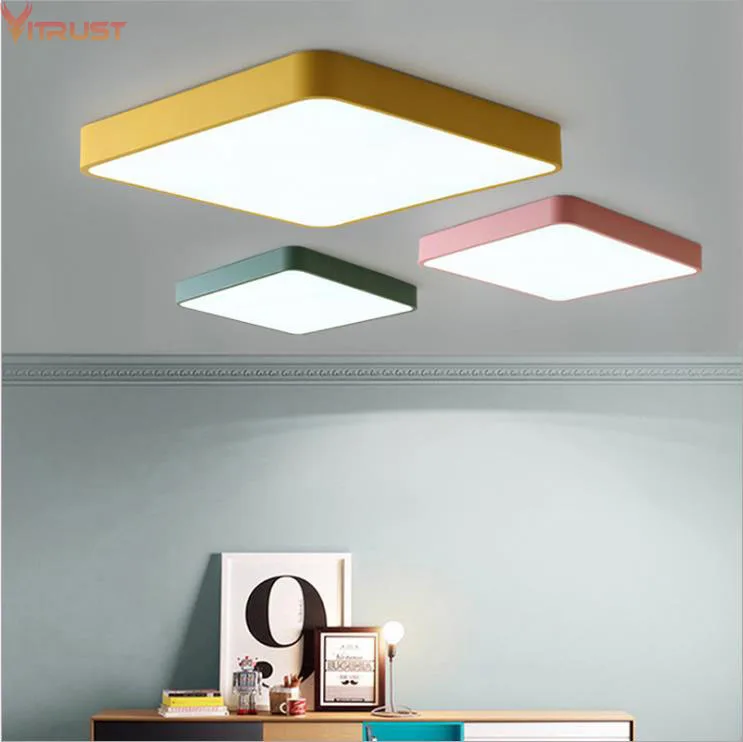 Nordic LED Ceiling Lights Lamps Living Room Bedroom Acrylic Modern Home Lighting Fixture Indoor Kids Remote Controller 110 220V