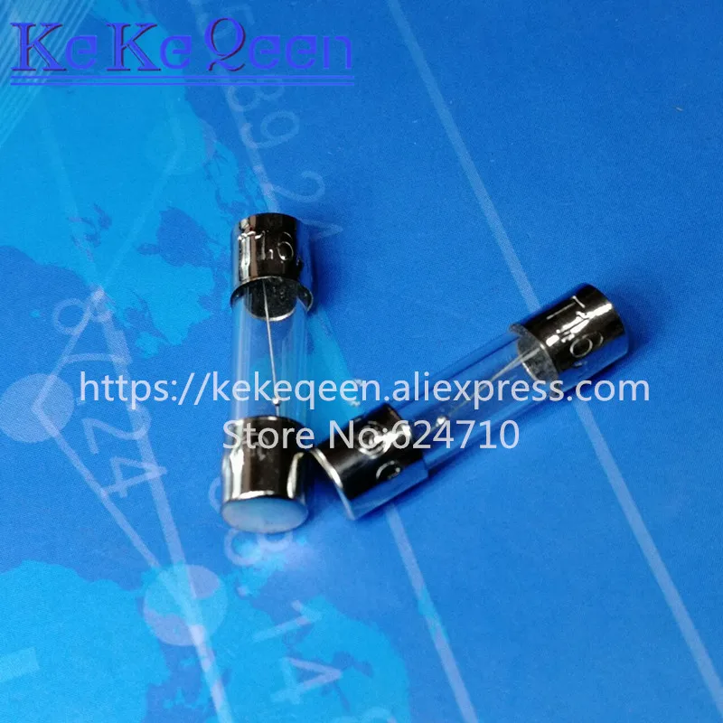 10PCS 250V T0.125A T0.25A T0.5A T1A T1.6A T2A T2.5A T3A T3.15A T4A T5A T6A T6.3A T8A T10A T15A 5*20mm slow Glass fuse Insurance