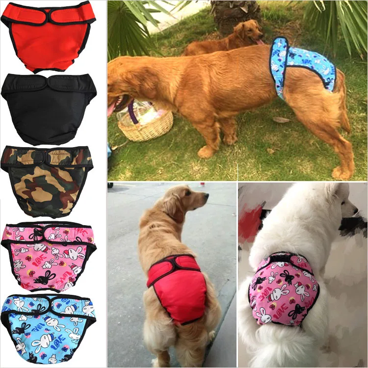 Dog Shorts Panties Pet Large Dog Diaper Sanitary Physiological Pants Washable Female Menstruation Underwear Briefs L-XL