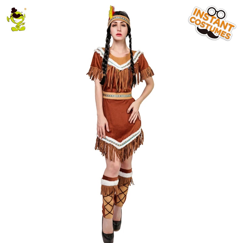 Sexy Women's Indians Princess Costumes Cosplay Indian Outfits Halloween Party Role Play Fancy Dress Up for Adult Female