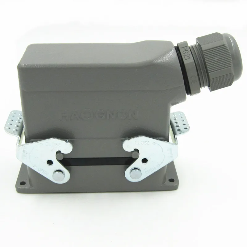 35A 6 pins HDC-HSB-4 Surface Mounted connettore Presa Aviation Pesanti Rettangolo Collegare Il Cavo del Settore A Prova di Acqua