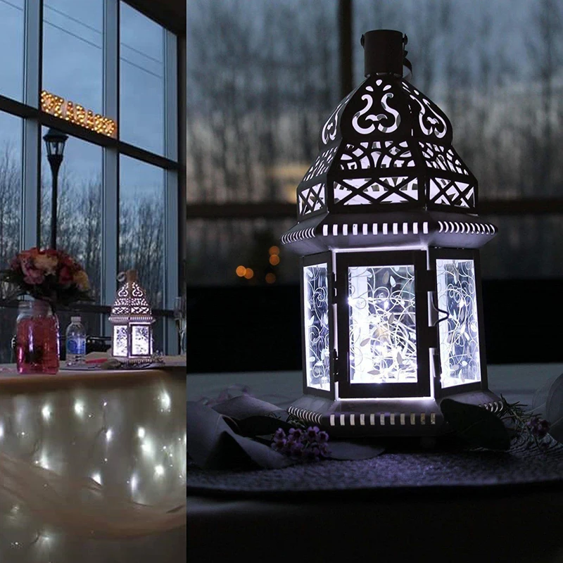 6Pcs/set 200CM  20 LED Battery Copper Wire Fairy String Lights Wedding Party Light Decor