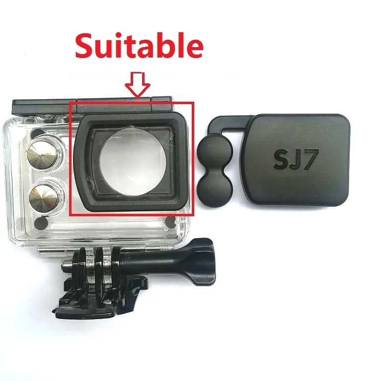 Sjcam Originele SJ7 Ster Anti Scratch Glas Uv Filter Waterdicht Cover Case Lensdop Beschermen Film Frame Veiligheid Touw Action camera