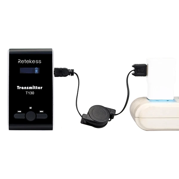Retekess T130 Whisper Drahtloser Tourguide-Audio-Guide-Sender für Simultanübersetzung bei Ausflügen und Dolmetschungen bei Meetings – Detail 19