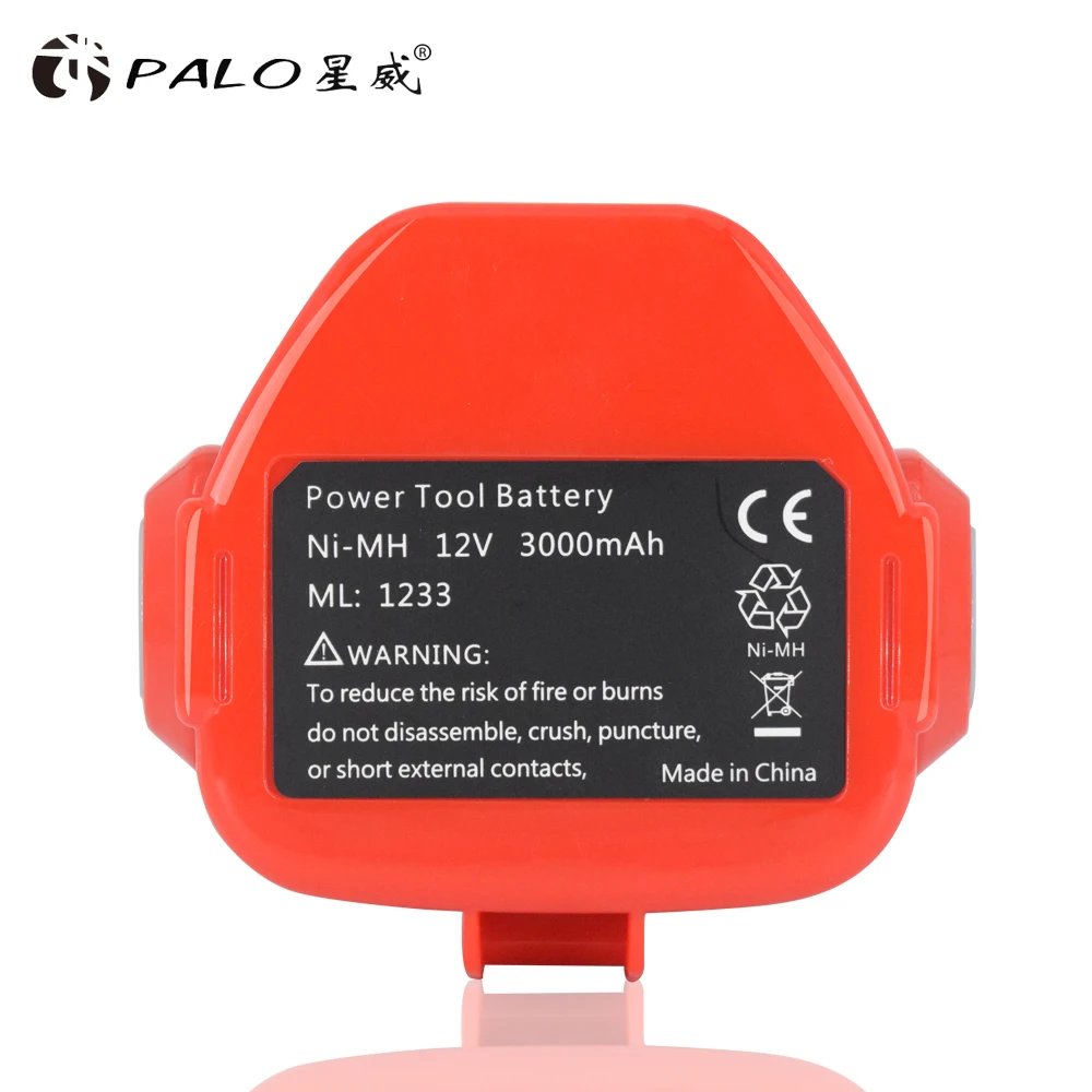 PALO Cho Makita MAK 12V 3000 MAh Ni-MH Pin Sạc Dụng Cụ Điện Pin Thay Thế Máy Khoan Không Dây 1050D 6270D