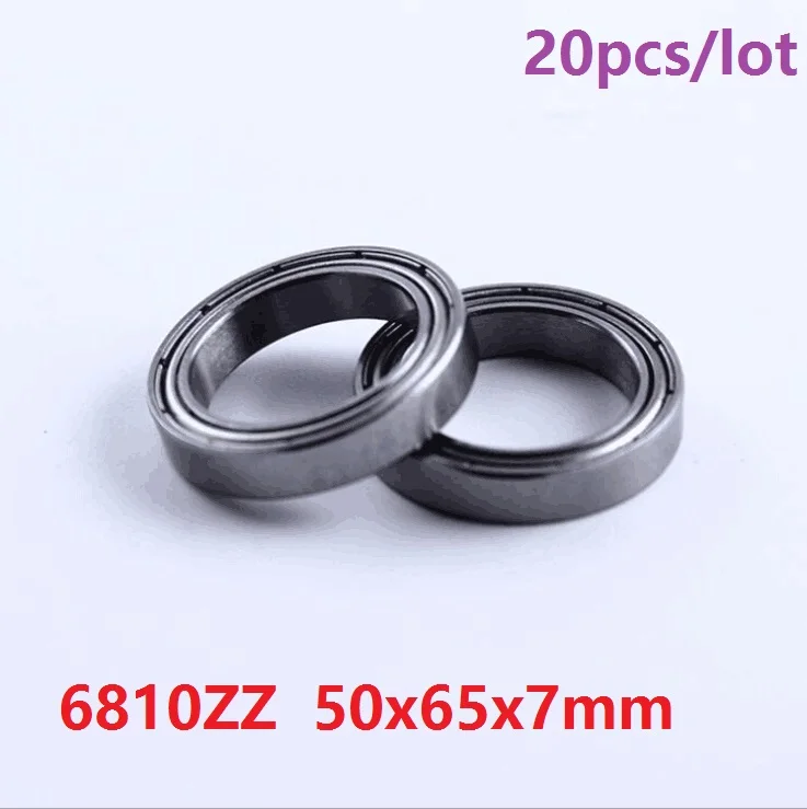 

20pcs/lot 6810 ZZ 6810ZZ 50*65*7 bearing Thin section Deep Groove Ball Bearing 50x65x7 mm