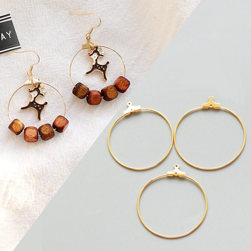 10pcs/lot 30/40mm Big Cirlce Round Hoop Earrings DIY Drop Earrings Base Jewelry Accessories/Accessories DIY/Jewelry Findings