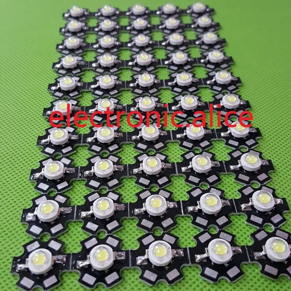 20pcs New 3W High Power cold white 10000K-15000K LED+20mm star pcb