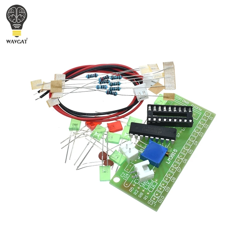 LM3915 DC 9V-12V 10 LED Sound Audio Spectrum Analyzer Level Indicator Kit DIY Electoronics Soldering Practice Set laboratory image 5