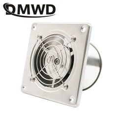 DMWD Stainless Steel 4 Inch Exhaust Fan 4'' Toilet Kitchen Bathroom Hanging Wall Window Duct Fan Air Ventilator Extractor Blower