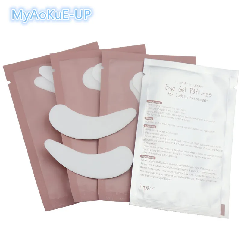 50 pairs/pack Under Eye Pads New Paper Patches Eyelash Extension Eye Tips Sticker Wraps women Make Up Tools