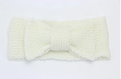 10Pcs/lot kids Bowknot Headband for Winter Girl Crochet Head wrap Warmer knitted Hairband Hair Band Hair Accessories