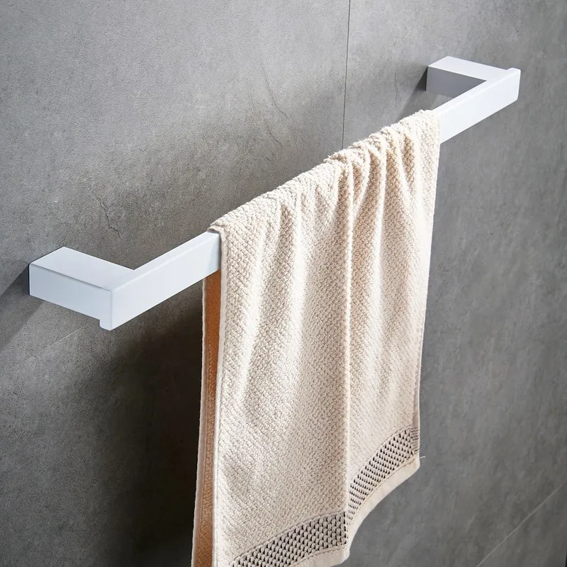 

MTTUZK SUS304 вешалка для полотенец из нержавеющей стали, вешалка для полотенец, белая полка, набор фурнитуры для ванной комнаты, крючок для халата, щетка для унитаза, аксессуары для ванной комнаты