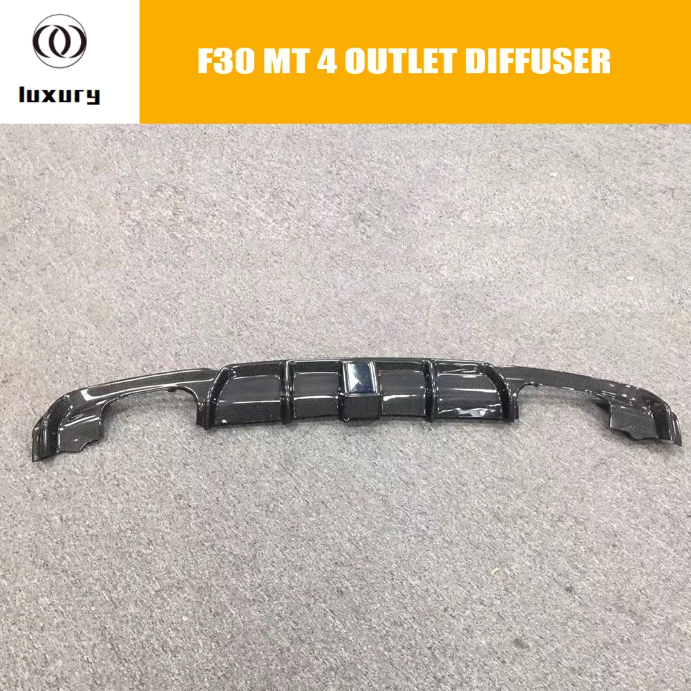 F30 4 outlet Stlying Carbon Fiber Rear Diffuser Protector for BMW F30 3 Series Sedan 4DR 320i 328i 335i 340i with M package