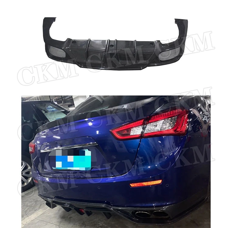 

Carbon Fiber Rear Bumper Lip Diffuser Spoiler Decoration for Maserati Ghibli 2014-2017 Car Styling