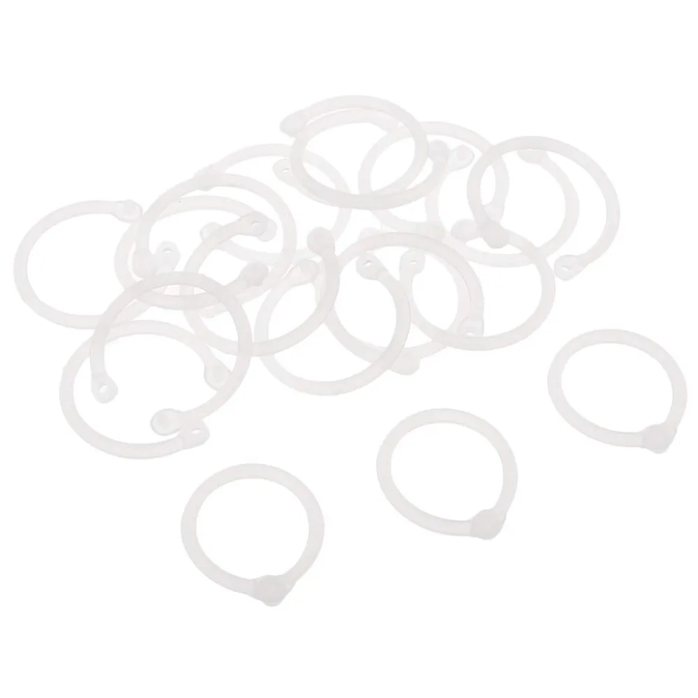 XRHYY 20 PCS Binder Rings Color plastic Paper Storage Binding Loose-Leaf Ring S/M/L For Notebook Album Accessories Random Color