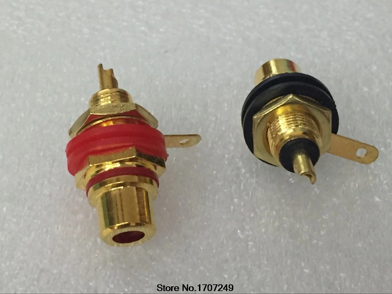 

Free Shipping 20Pcs Gold Plated RCA Terminal Jack Plug Female Socket Chassis Panel Connector for Amplifier Speaker