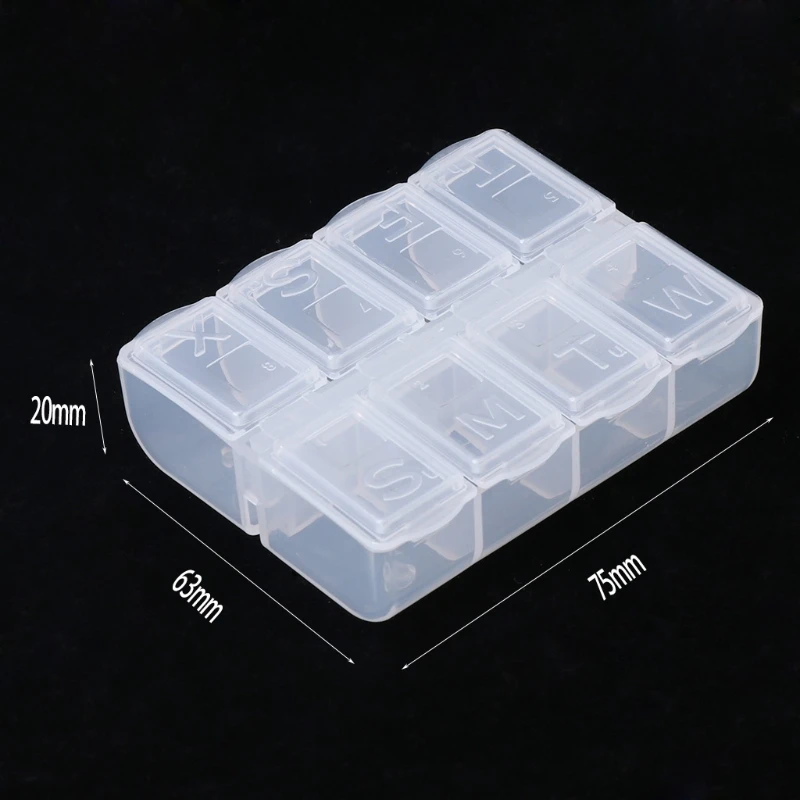 Hot Sale 8 Grids Plastic Storage Box Case Home Organizer Jewelry Beads Pill Boxes Parts